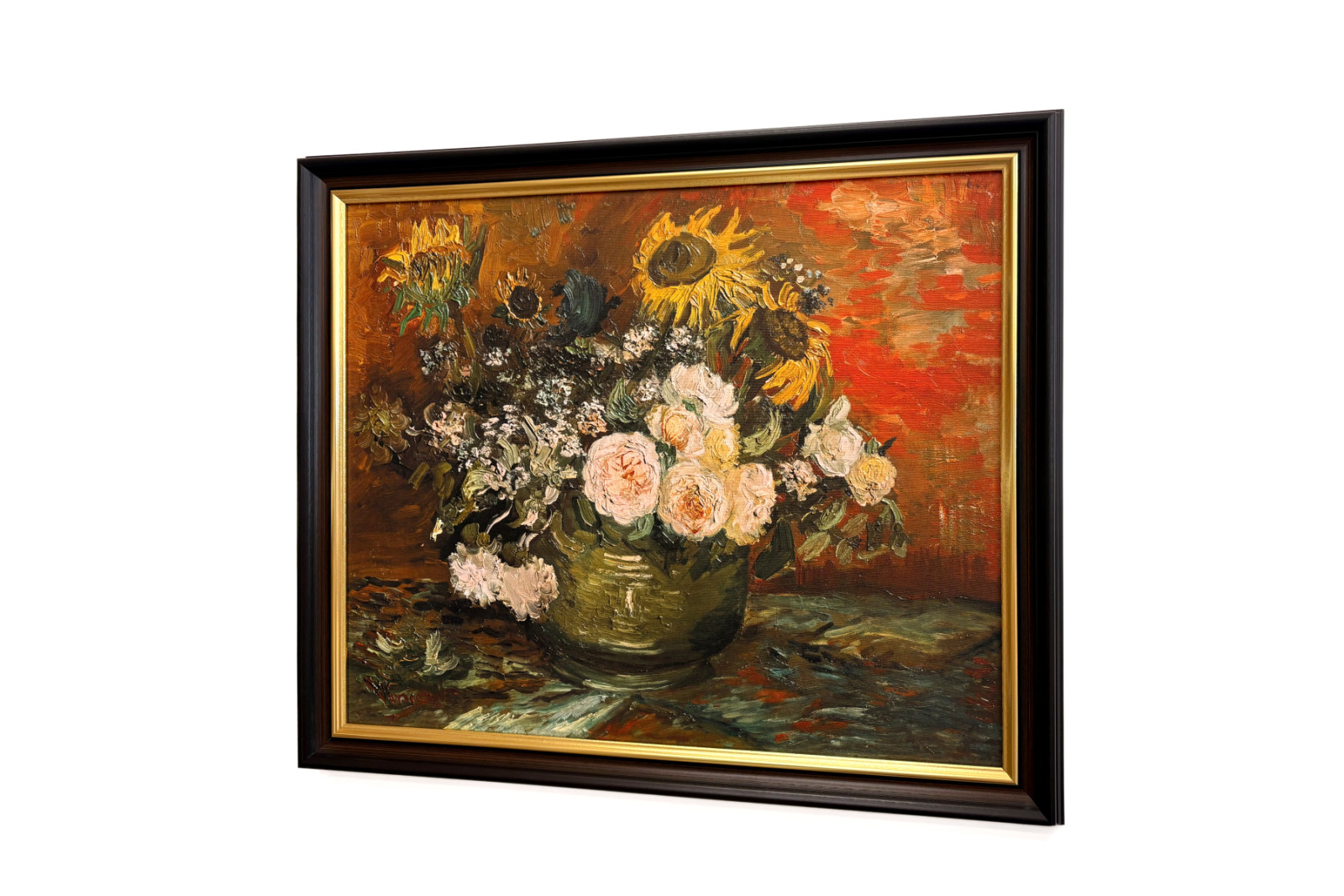 Rozen en zonnebloemen - Vincent van Gogh