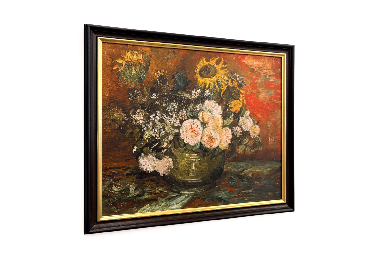Rozen en zonnebloemen - Vincent van Gogh