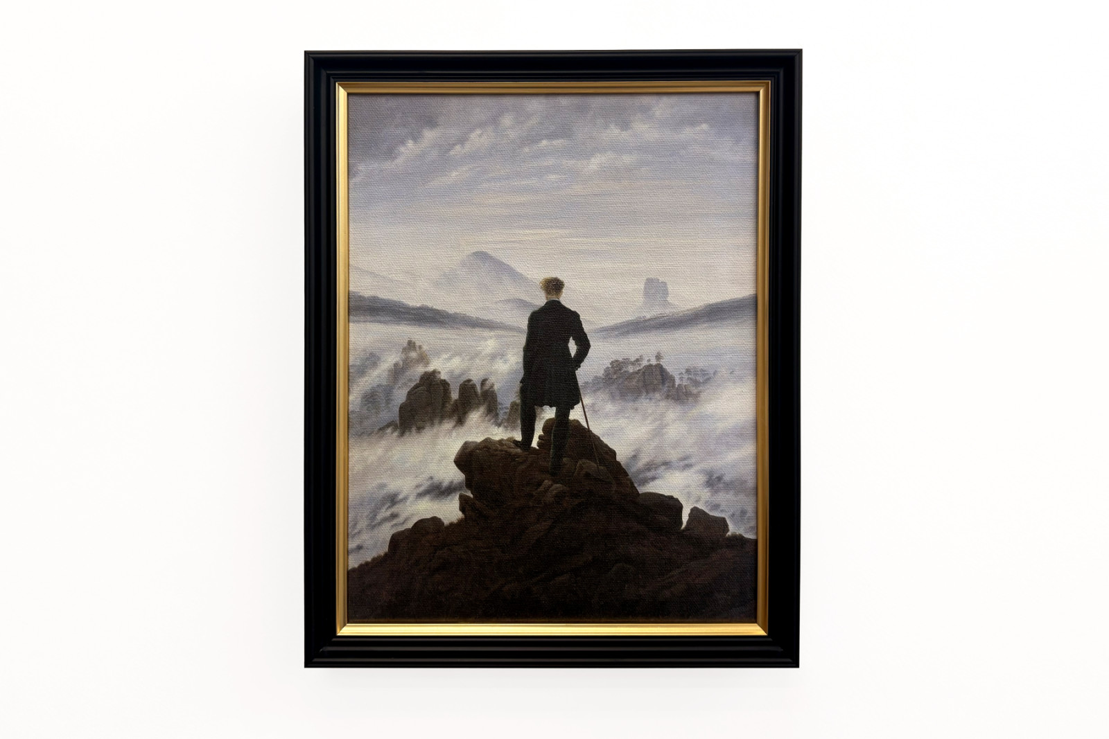 De wandelaar boven de nevelen - Caspar David Friedrich