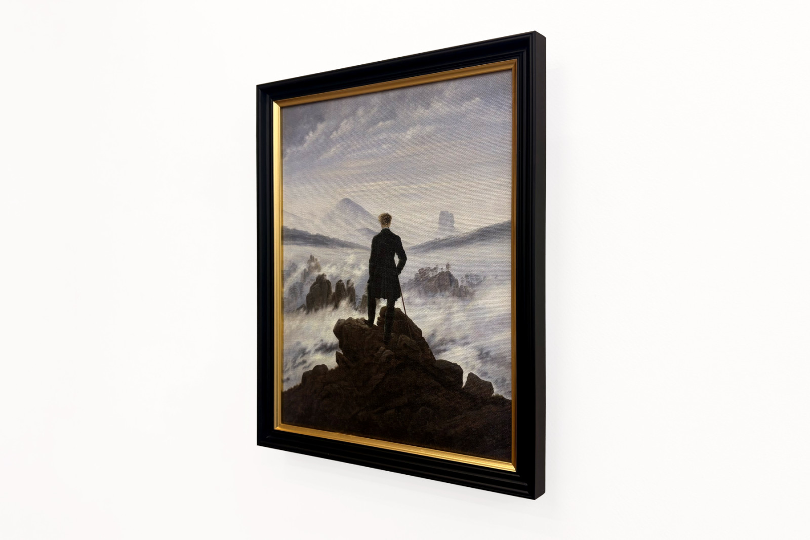 De wandelaar boven de nevelen - Caspar David Friedrich