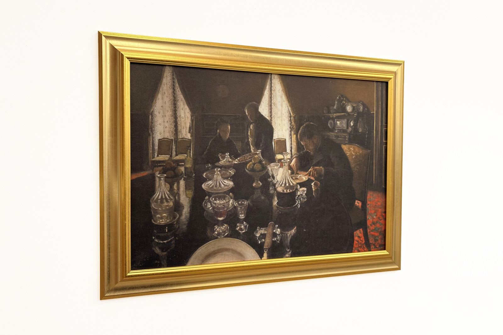 Diner - Diner in de rue Miromesnil, het huis van de familie Caillebotte (olieverf op doek) - Gustave Caillebotte