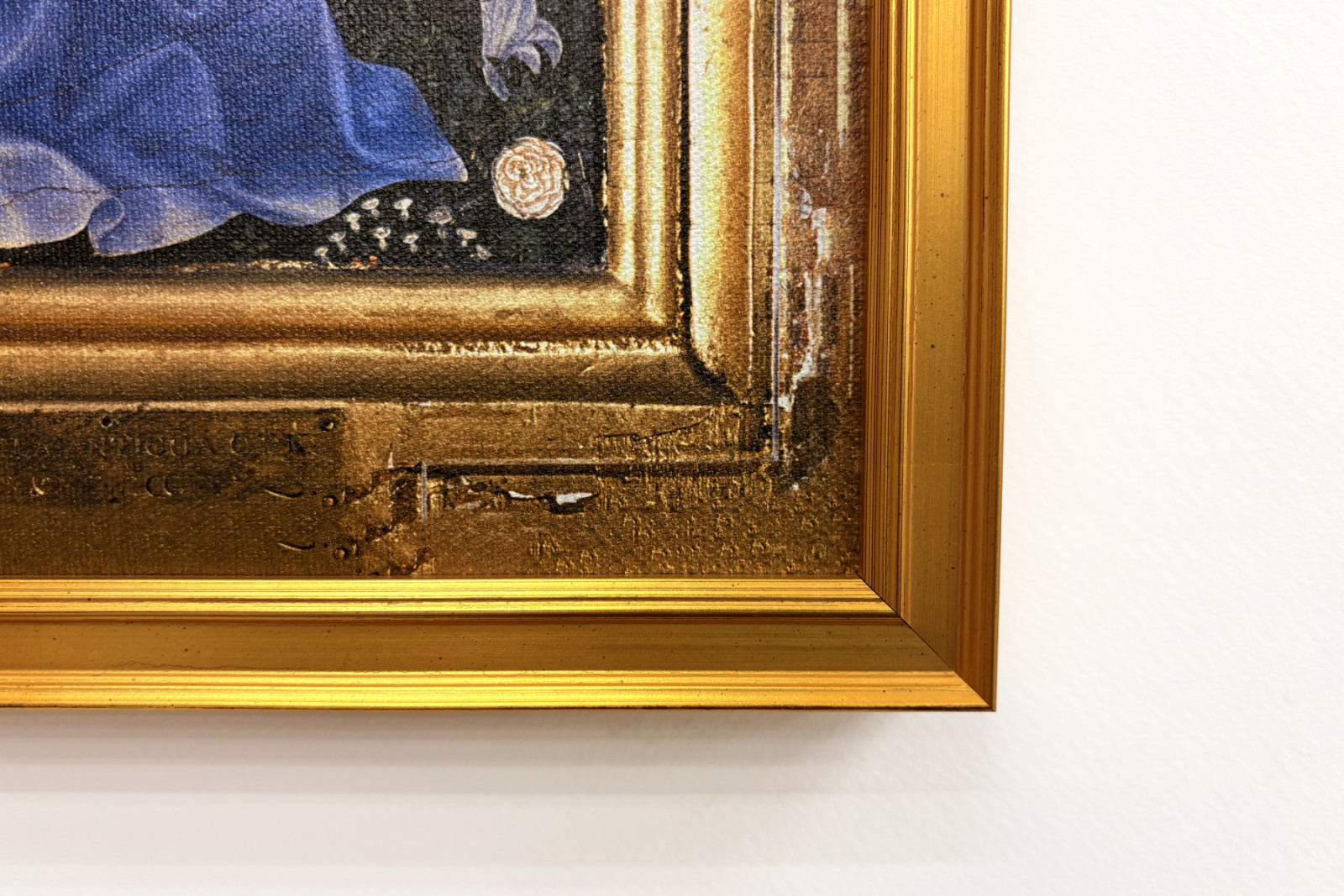 Richard II gepresenteerd aan de Maagd en het Kind door zijn patroonheilige Johannes de Doper en de heiligen Edward en Edmund, c.1395-99 - Master of the Wilton Diptych