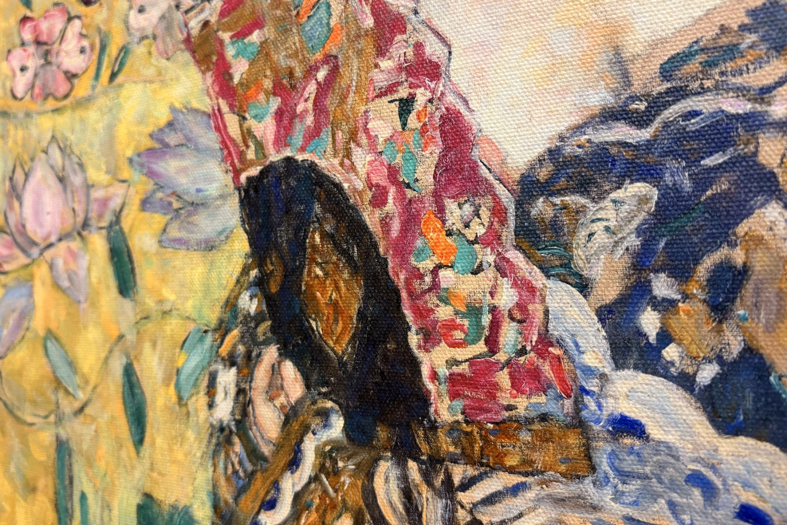 Dame met waaier - Gustav Klimt