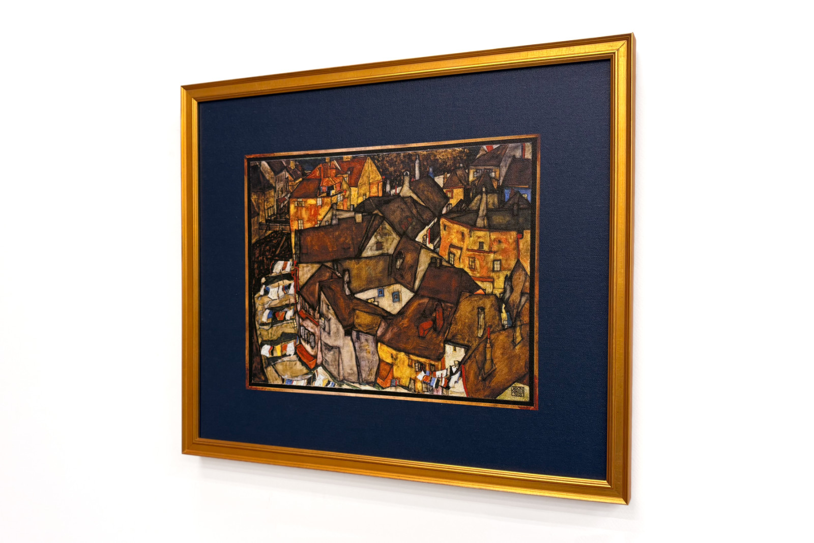 Halve cirkel van huizen, Krumau (het huidige Český Krumlov, Tsjechoslowakije) - Halve cirkel van huizen, Krumau (De kleine stad V), door Egon Schiele (1890-1918) - Egon Schiele