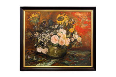 Rozen en zonnebloemen