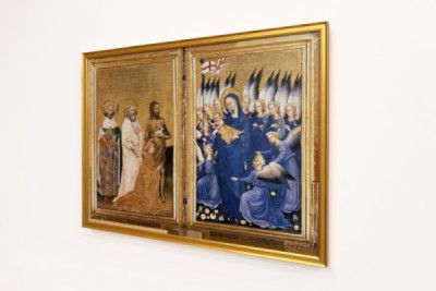 Richard II gepresenteerd aan de Maagd en het Kind door zijn patroonheilige Johannes de Doper en de heiligen Edward en Edmund, c.1395-99