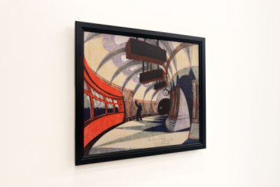 De metrotrein, ca. 1932 (linosnede)