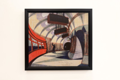 De metrotrein, ca. 1932 (linosnede)