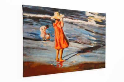 Kinderen op het strand, schilderij van Joaquín Sorolla (1863-1923). 1900
