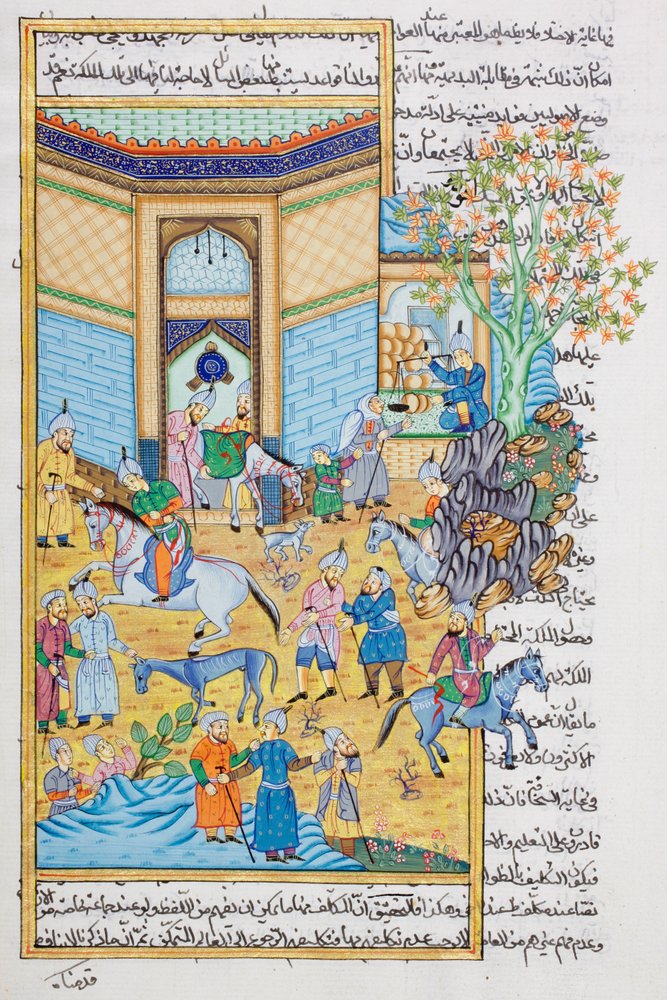 Stal scène, Rajasthani miniatuurschilderij door Indian School