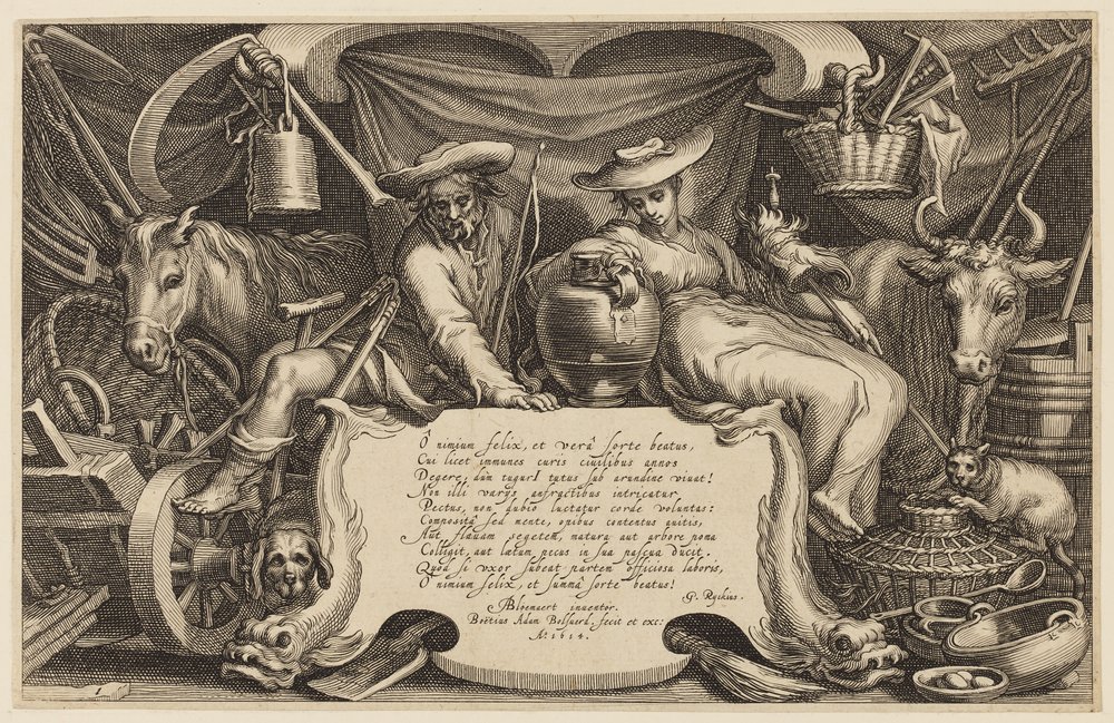 Titelpagina, "De Boerderij en Landschap Serie" door Abraham Bloemaert