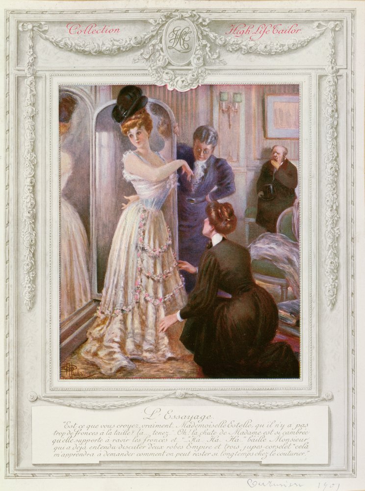 De naaister, 1901 door Albert Guillaume