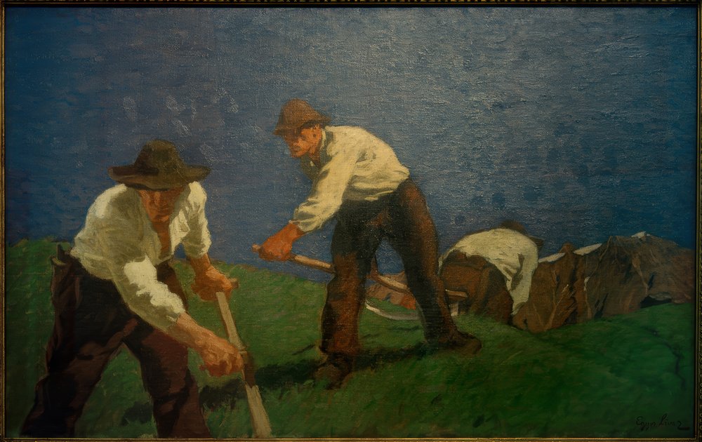 Bergmaaiers door Albin Egger-Lienz