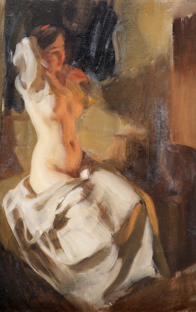 Naakt in Vuurlicht door Anders Leonard Zorn