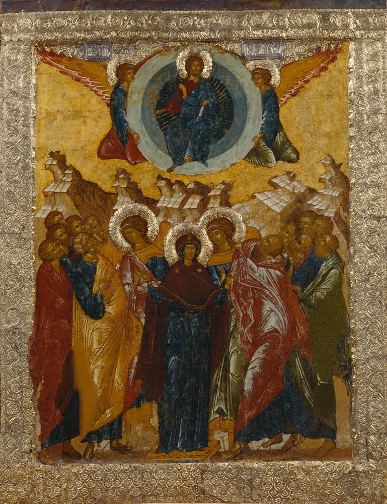 De Hemelvaart van Christus, 1497 door Anonymous Russian icon painter