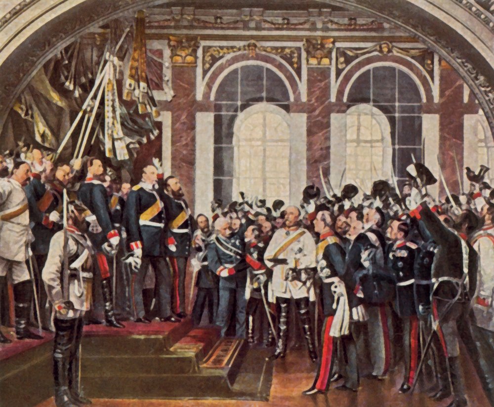 Proclamatie van de keizer in Versailles door Anton Alexander von (after) Werner