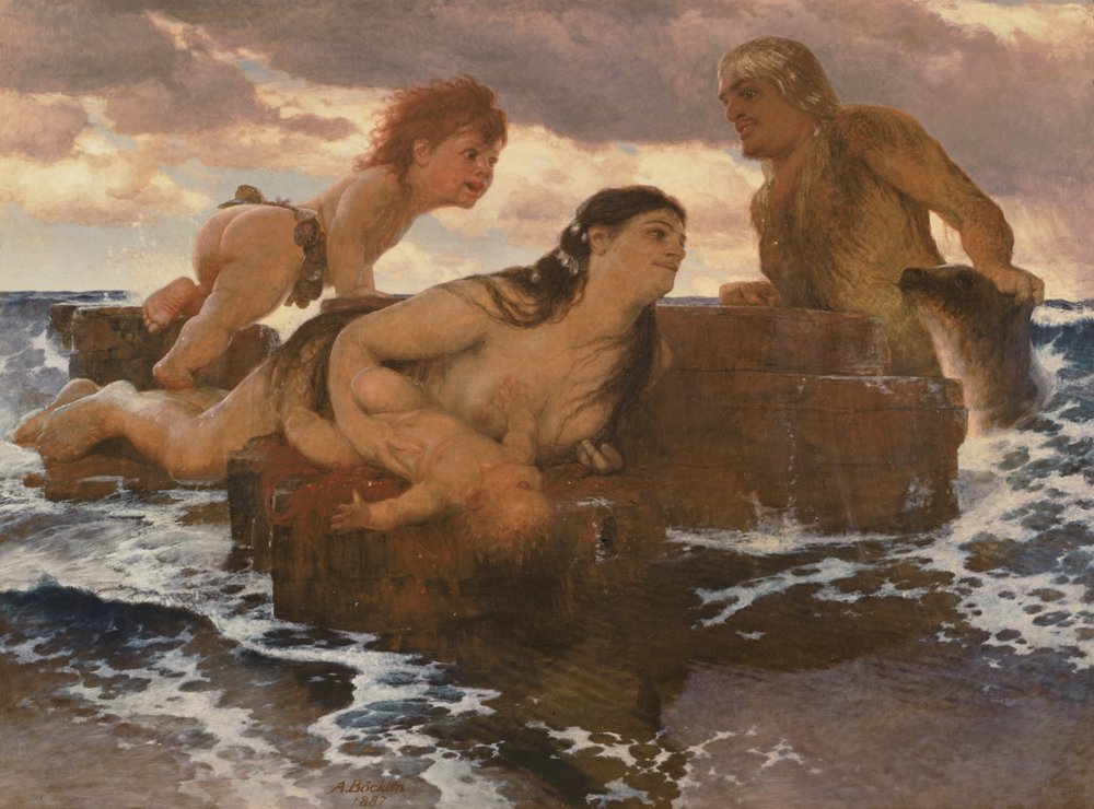 Zee-idylle, 1887 door Arnold Böcklin