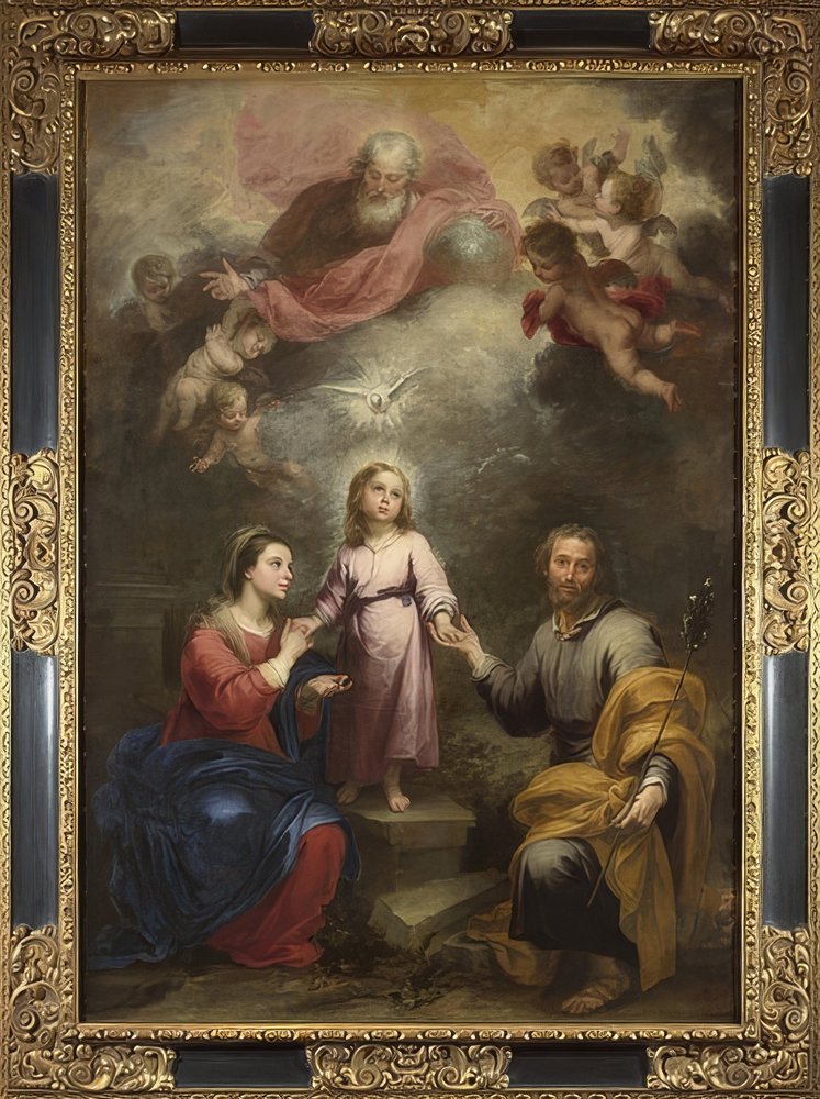 De hemelse en aardse Drie-eenheid. Rond 1675-82 door Bartolomé Esteban Murillo