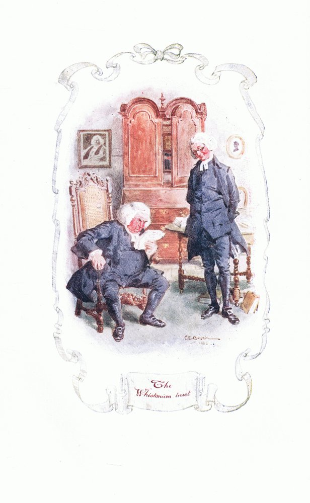 Het Whistonian Tract, uit The Vicar of Wakefield gepubliceerd door J M Dent & Son Ltd, 1920s door Charles Edmund Brock