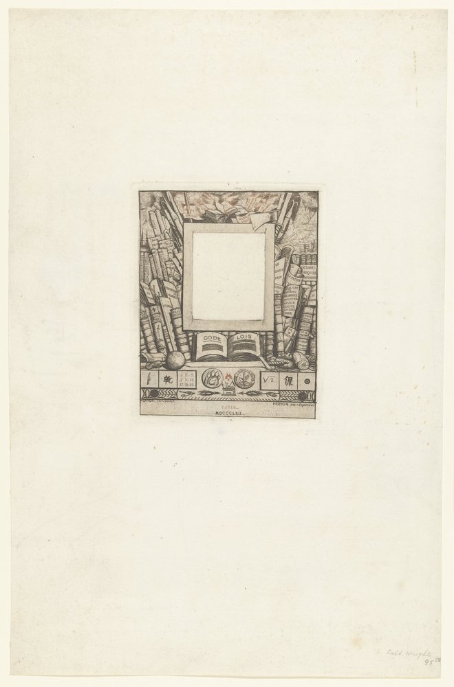 Omlijsting voor portret van Armand Guéraud door Charles Meryon