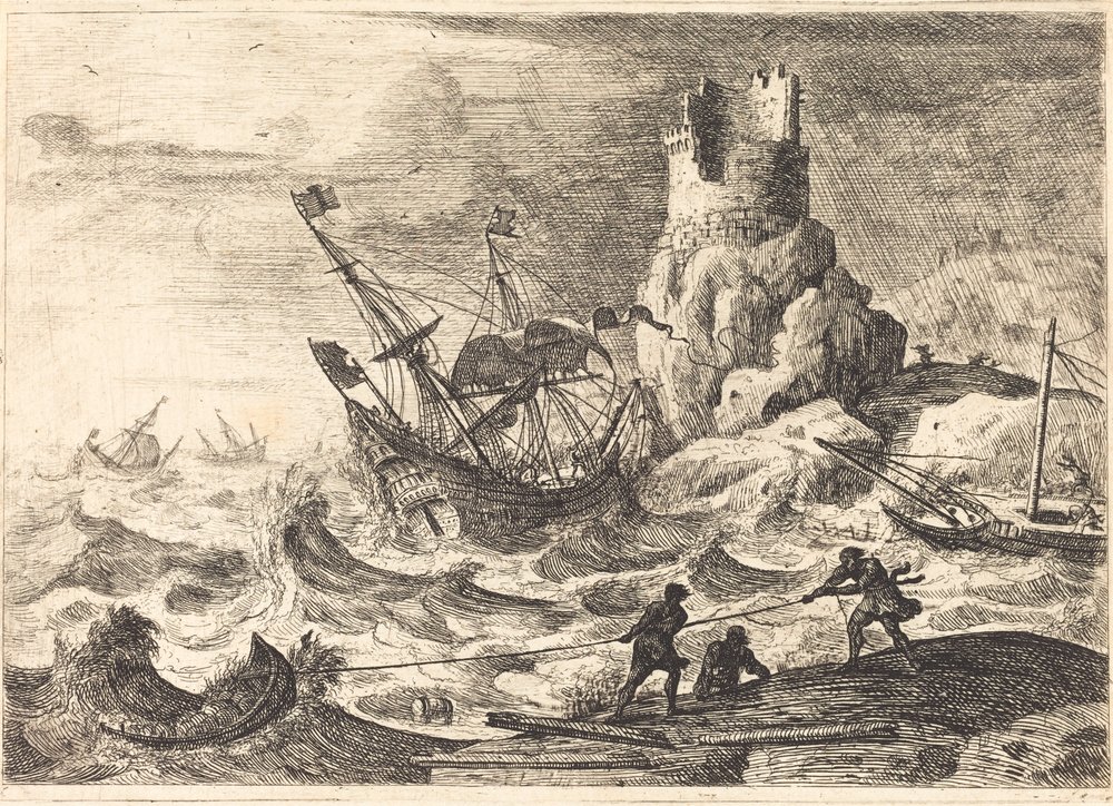 Het Schipbreuk (Le naufrage) door Claude Lorrain