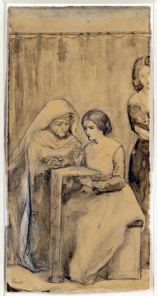 Studie voor De jeugd van de Maagd Maria door Dante Gabriel Charles Rossetti