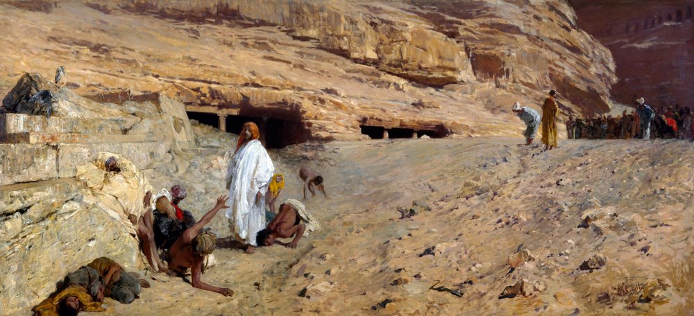 De bezetenen door Domenico Morelli