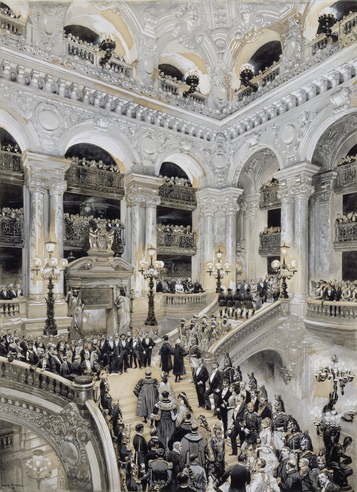 Inhuldiging van de Parijse Opera, 5 januari door Jean-Baptiste Edouard Detaille
