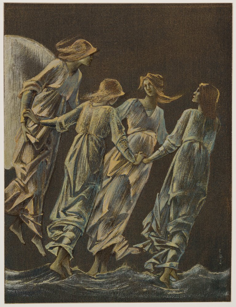 Nimfen van de maan door Edward Coley Burne-Jones