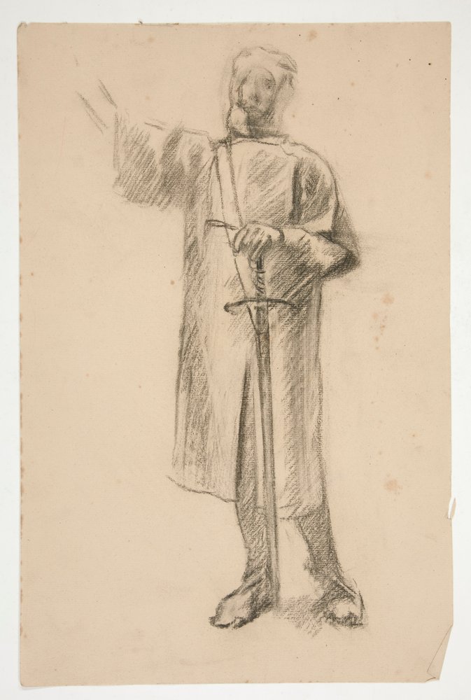 Figurenstudie voor door Edwin Austin Abbey