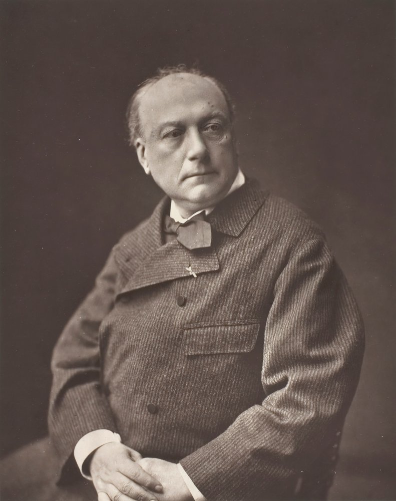 Théodore de Banville, [Franse dichter en schrijver], ca. 1876 door Emile Tourtin
