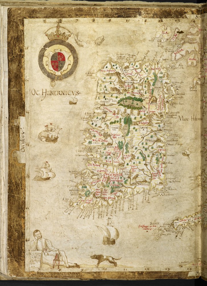 Kaart van Groot-Brittannië en Ierland, uit 