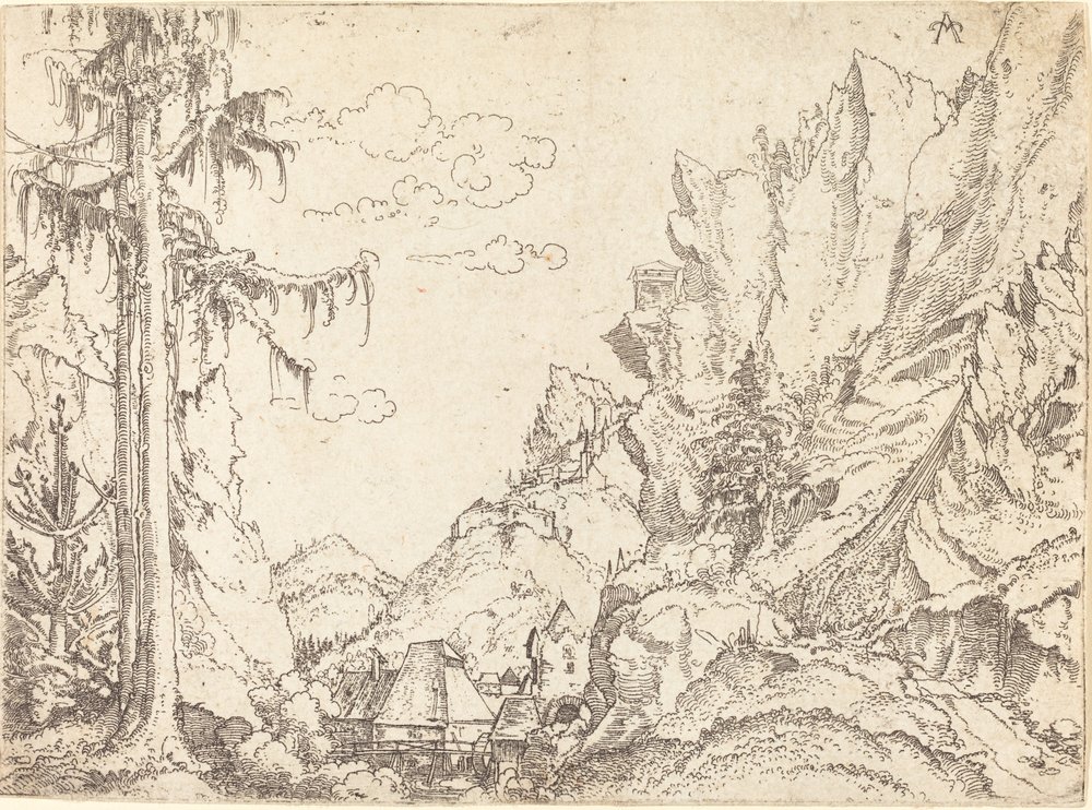 Berglandschap door Erhard Altdorfer