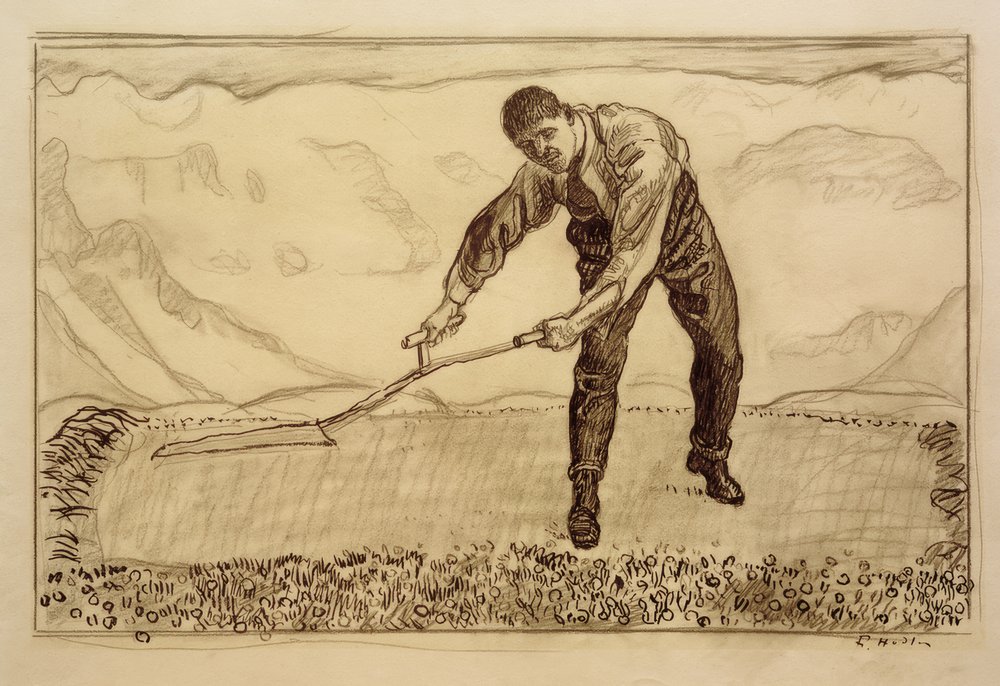 Maaier op het veld door Ferdinand Hodler