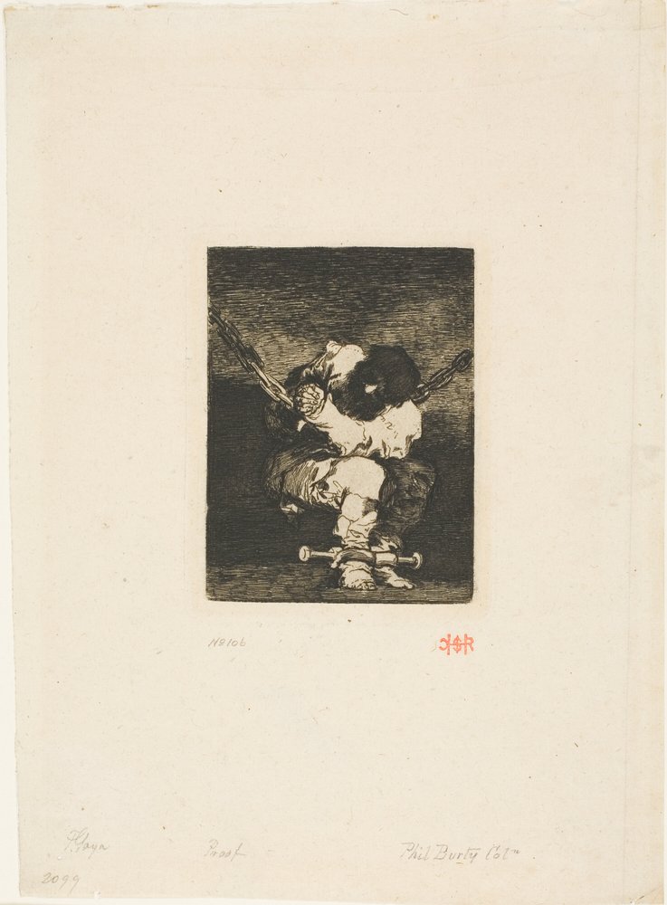 De Bewaring is zo Barbaars als de Misdaad ("De Kleine Gevangene") door Francisco Jose de Goya y Lucientes