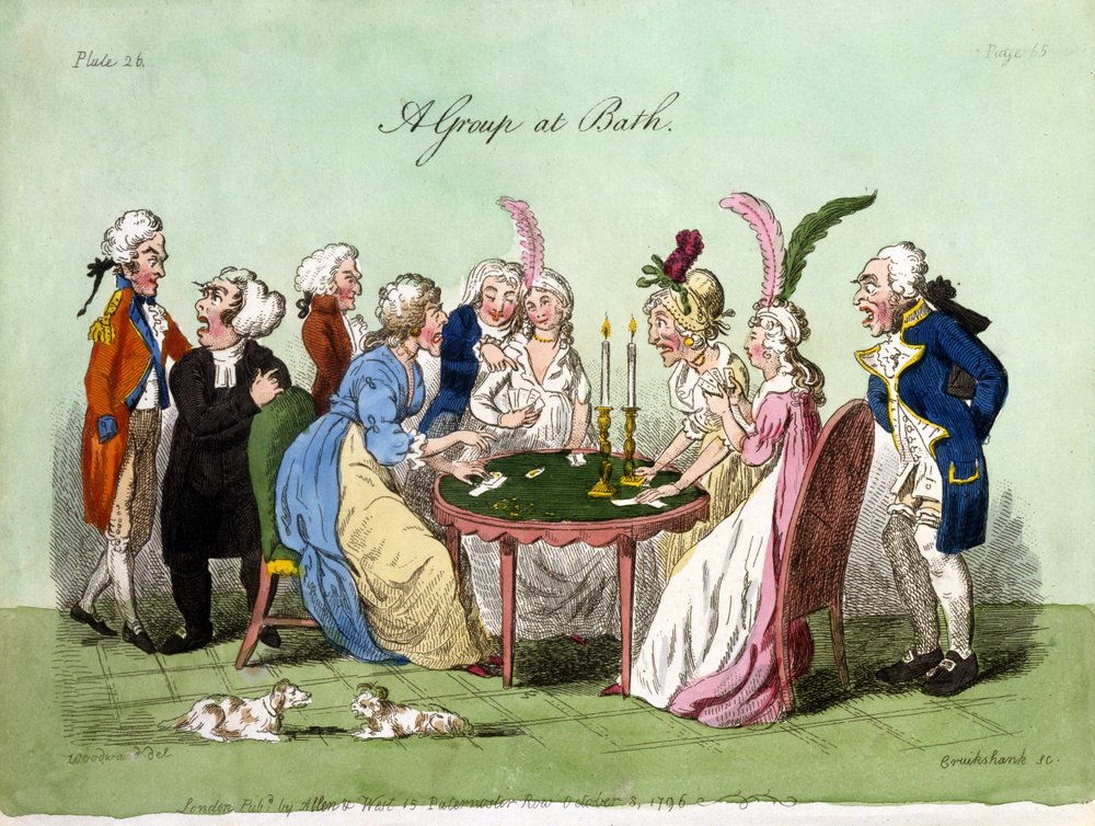Een Groep in Bath, 1796 door George Cruikshank