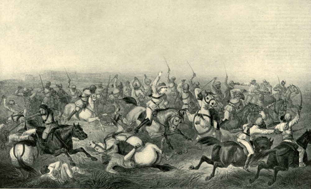 Aanval van Hodsons paard bij Rhotuck door George Francklin Atkinson