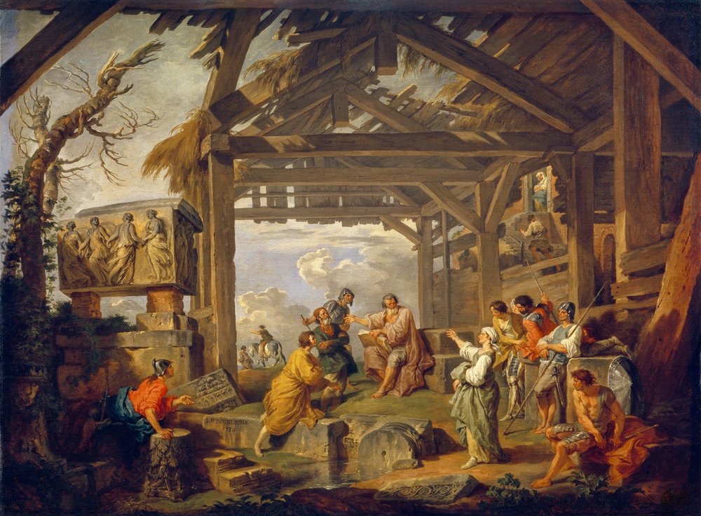 De Sibylle van Cumae voorspelt de geboorte van Christus door Giovanni Paolo Pannini