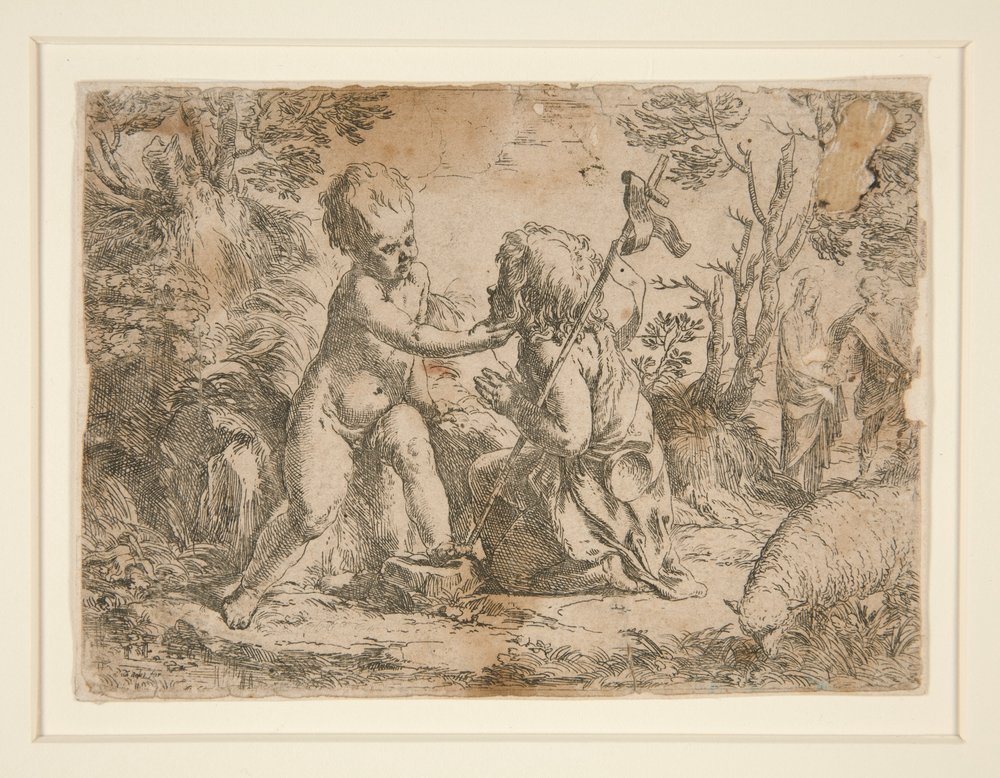 Het kindje Jezus en Sint Jan de Doper | Guido Reni