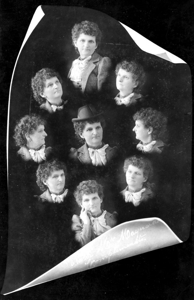 Zelfportretten met meervoudige belichting, ca. 1895 door Hannah Maynard