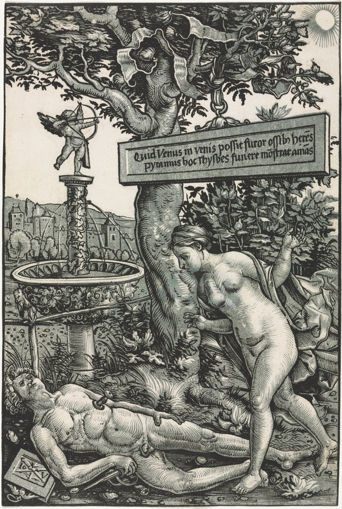 Pyramus en Thisbe door Hans Wechtlin