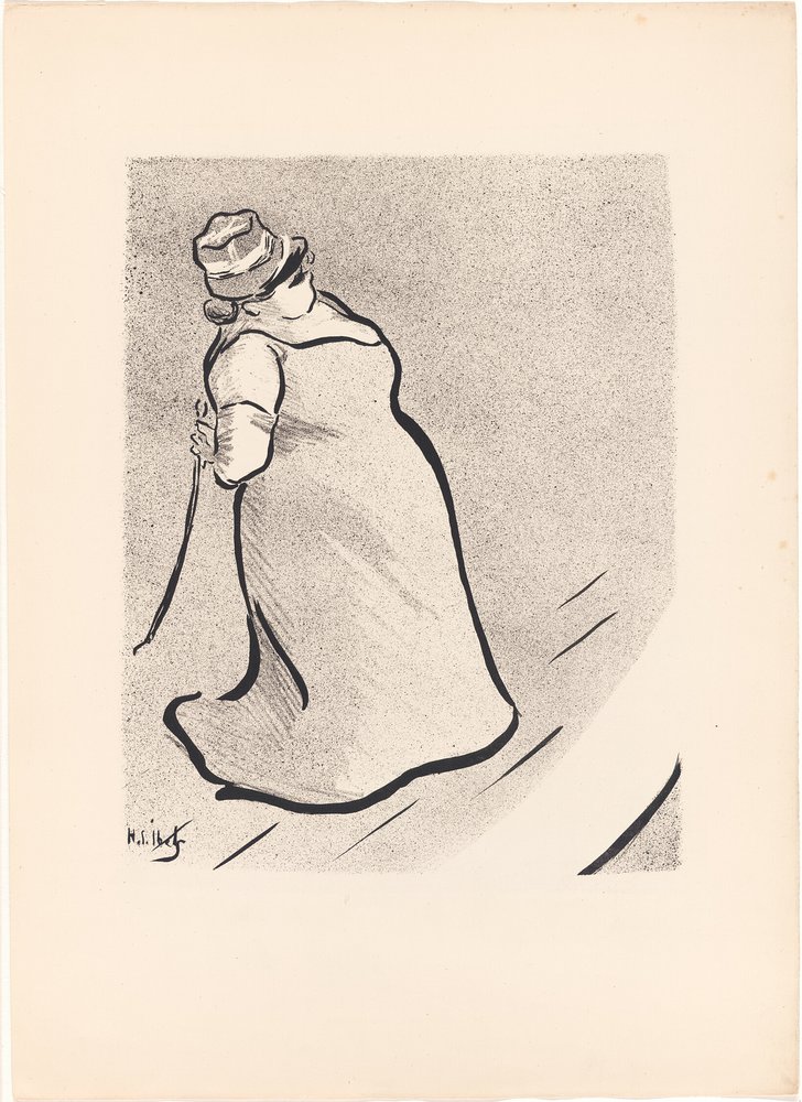 Jeanne Bloch, van Le Café-Concert door Henri-Gabriel Ibels