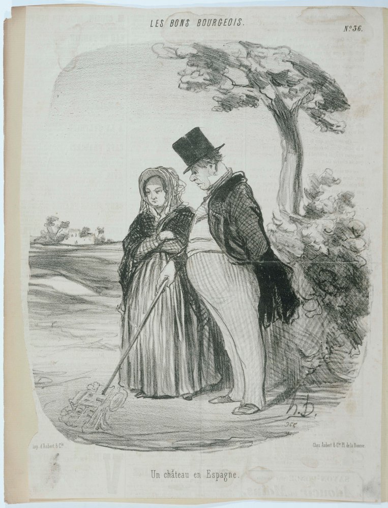 Een Kasteel in Spanje door Honoré Daumier