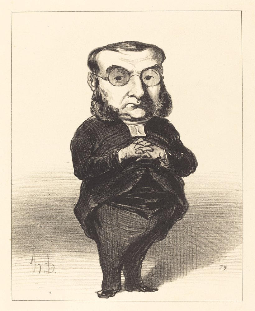Ath. L. Charles Coquerel door Honoré Daumier