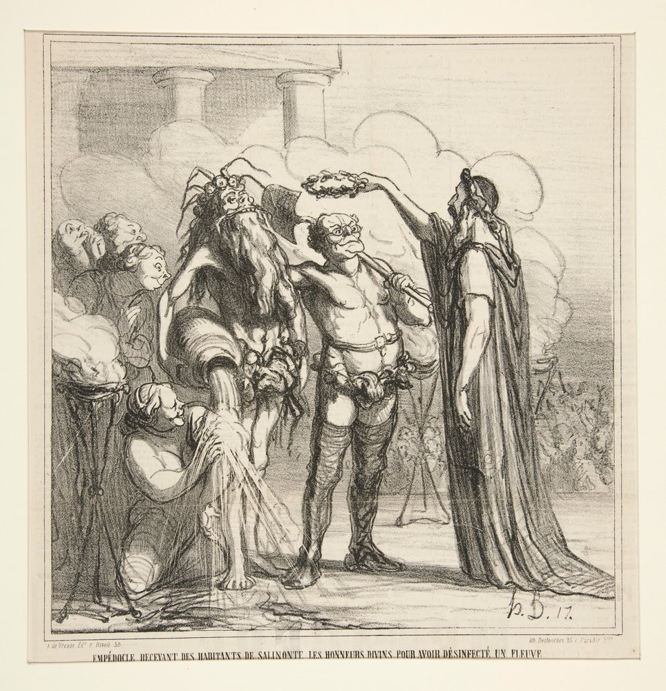 Empedocles ontvangt door Honoré Daumier