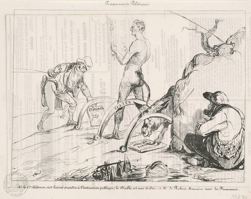 Politieke valstrikken door Honoré Daumier