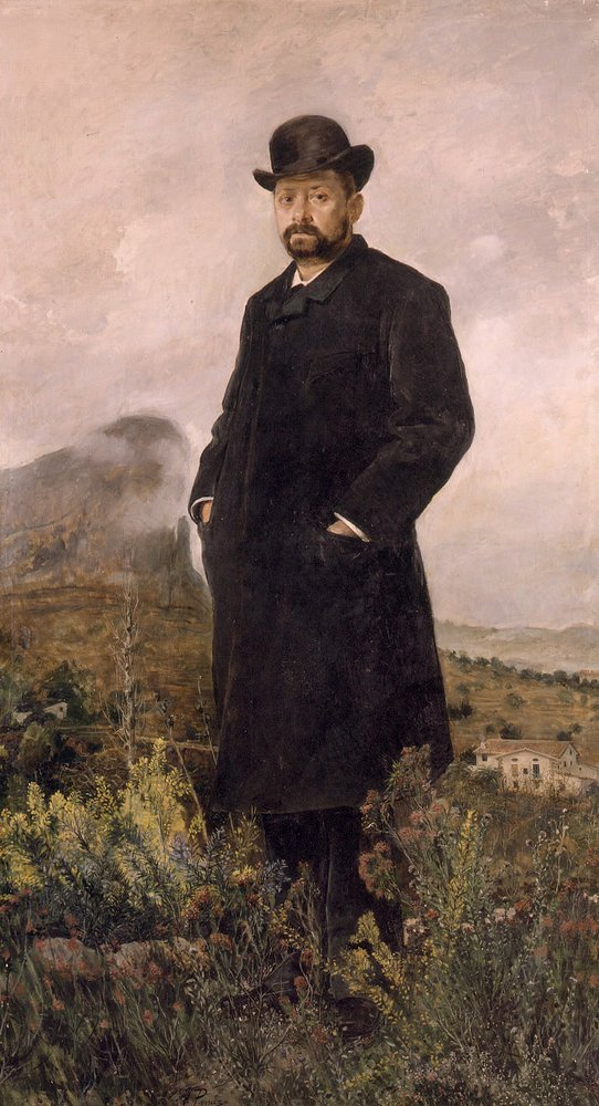 De winter Portret van D. Manuel Comas door Ignacio Pinazo Camarlench