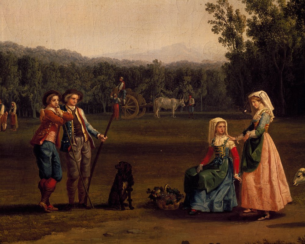Reis naar de koninklijke landgoederen van Caserta door Jacob-Philippe Hackert