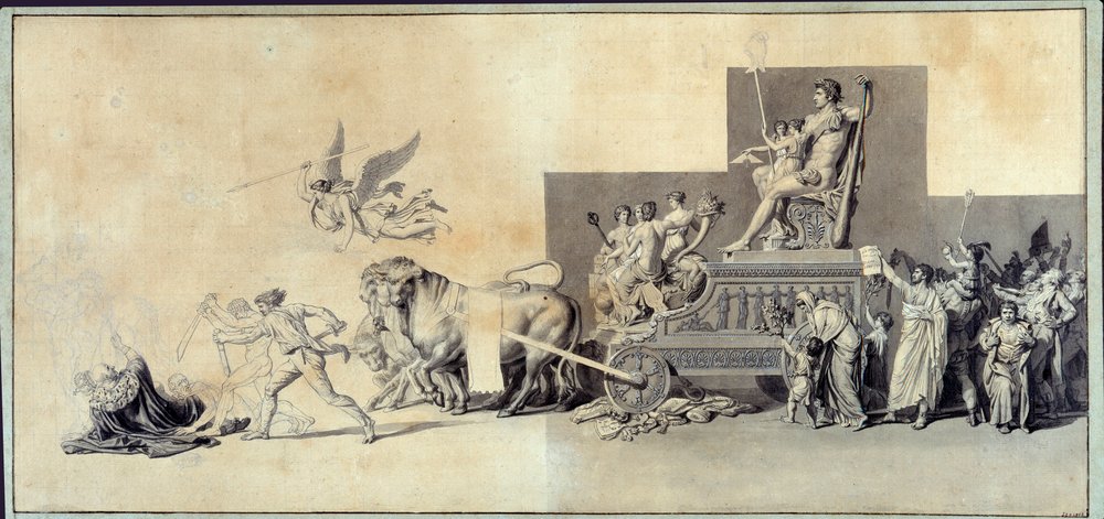 De triomf van het Franse volk door Jacques Louis David