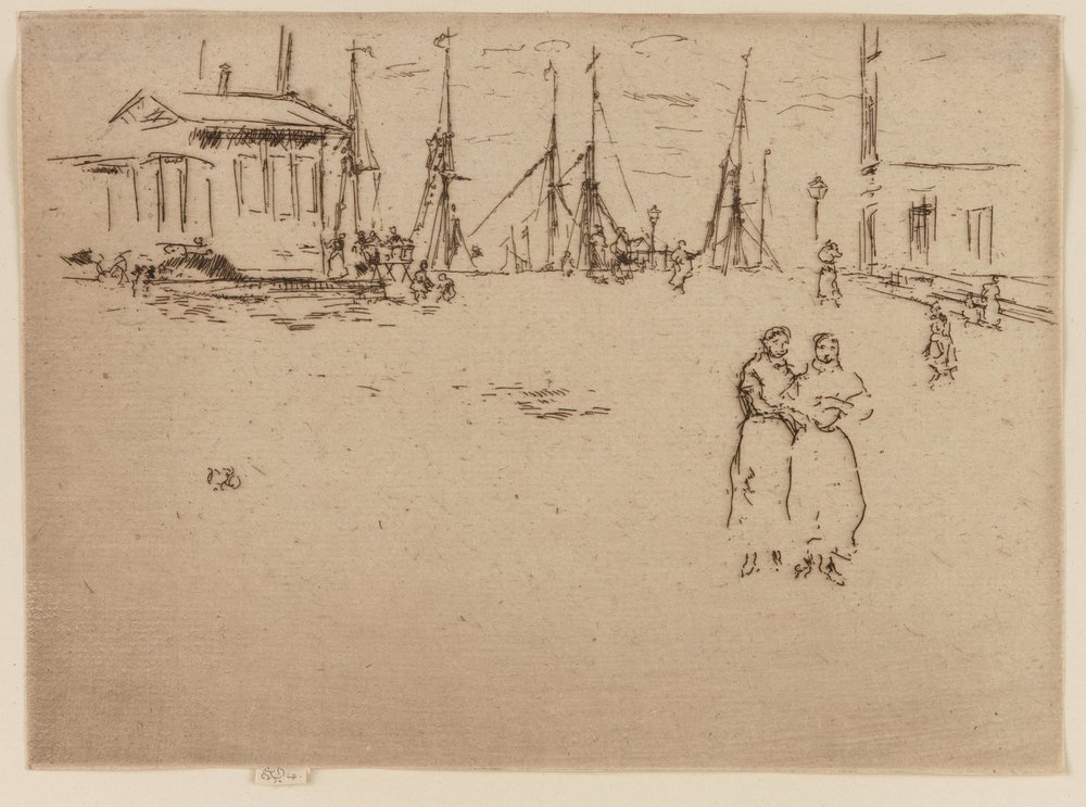 Visserskade, Oostende door James Abbott McNeill Whistler